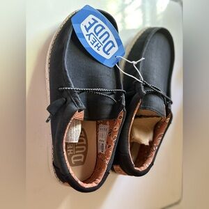 Hey Dude Black Canvas Shoes